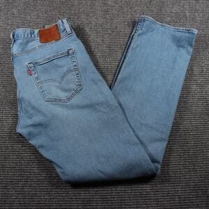 Levi’s 501 Jeans Mens 34x34 Light Wash Button Fly Straight Stretch